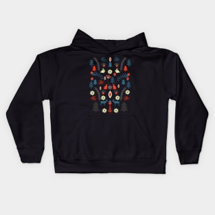 Folk winter pattern Kids Hoodie